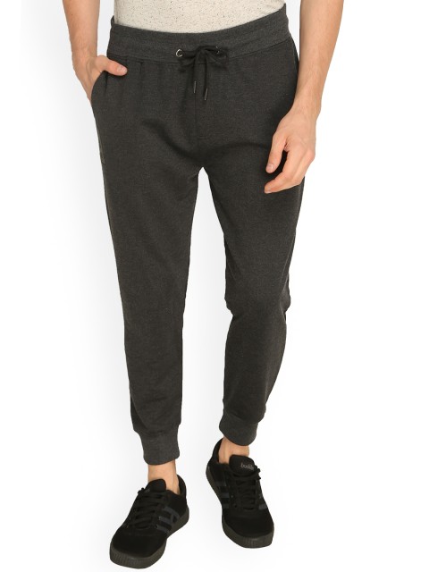 

Splash Men Charcoal Grey Slim Fit Solid Joggers