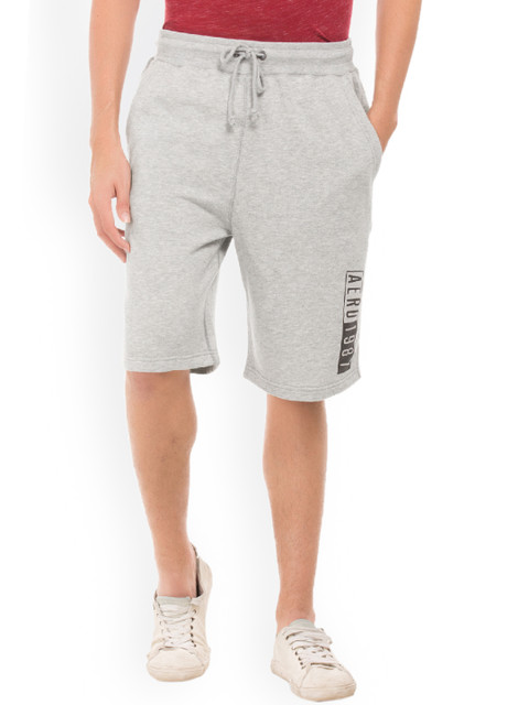 

Aeropostale Men Grey Solid Regular Fit Shorts