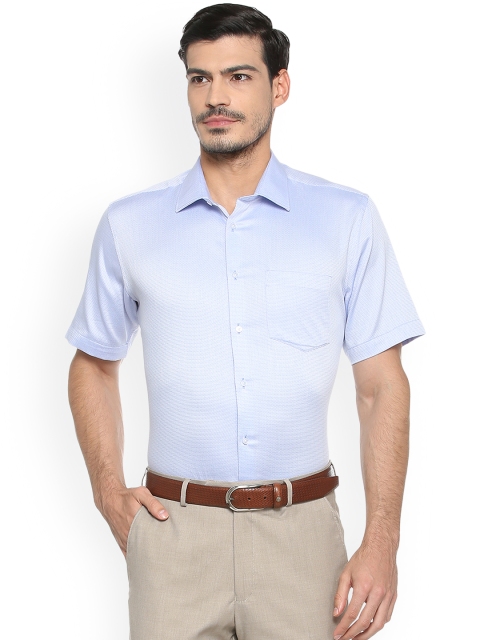 

Van Heusen Men Blue Regular Fit Self Design Formal Shirt