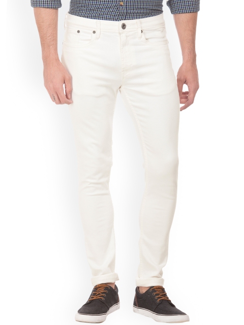 Colt Men White Skinny Fit Low-Rise Clean Look Jeans