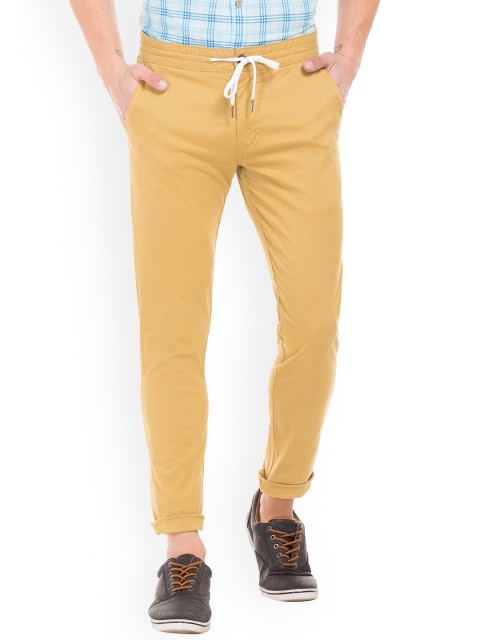 

Colt Men Mustard Yellow Slim Fit Solid Chinos