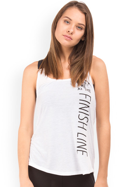 

Aeropostale Women White Printed Tank Top