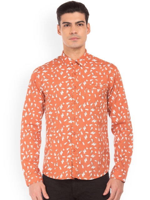 

Colt Men Orange Regular Fit Printed Casual Shirt