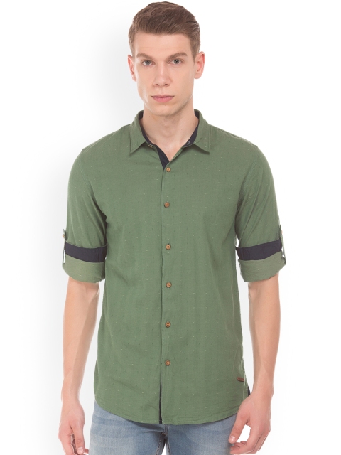 

Cherokee Men Green Regular Fit Printed Casual Shirt