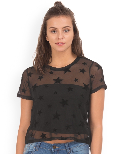 

Aeropostale Women Black Printed Top