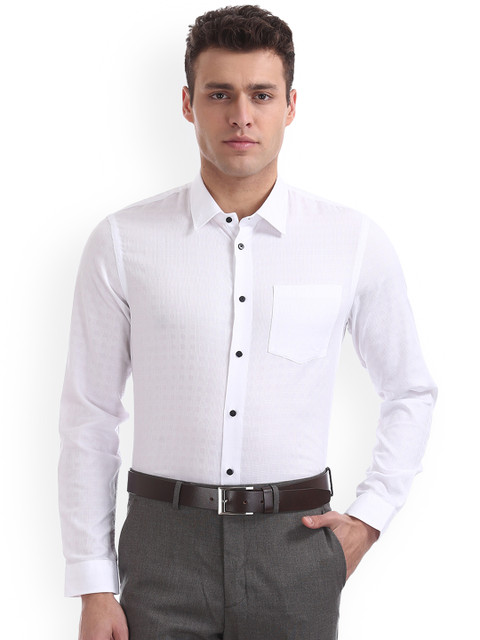 

Arrow New York Men White Slim Fit Solid Formal Shirt