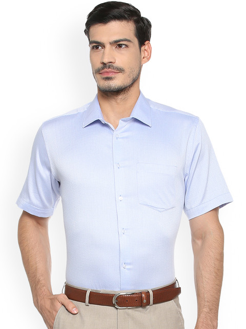 

Van Heusen Men Blue Regular Fit Self Design Formal Shirt