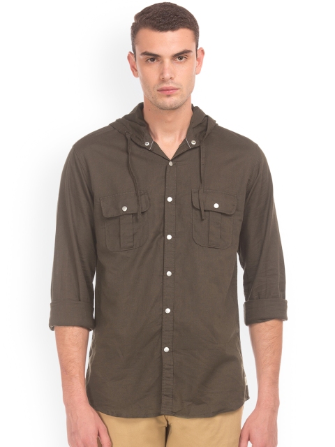 

Cherokee Men Brown Regular Fit Solid Casual Shirt