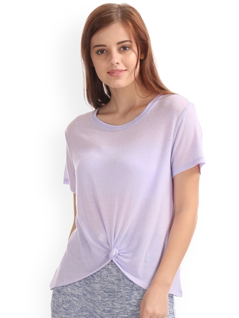 

Aeropostale Women Purple Solid Top