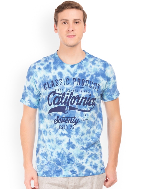 

Cherokee Men Blue Printed Round Neck T-shirt