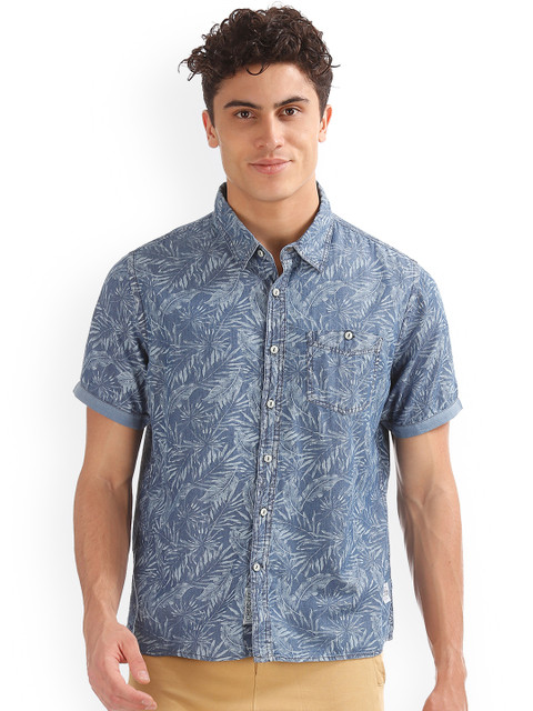 

Cherokee Men Blue Regular Fit Printed Casual Shirt