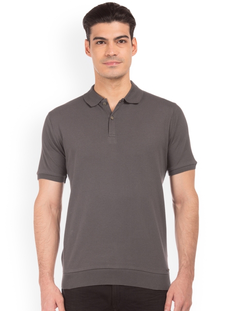 

Cherokee Men Grey Solid Polo T-shirt