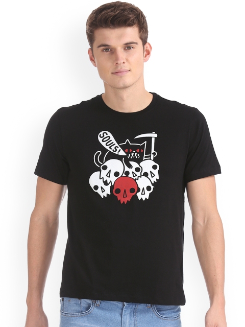

Colt Men Black Printed Round Neck T-shirt