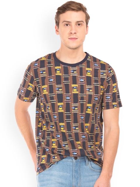 

Colt Men Brown Printed Round Neck T-shirt