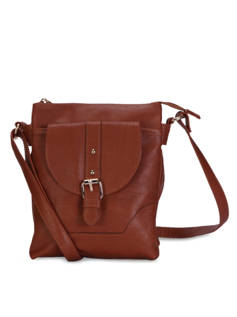 

Lychee bags Brown Solid Sling Bag