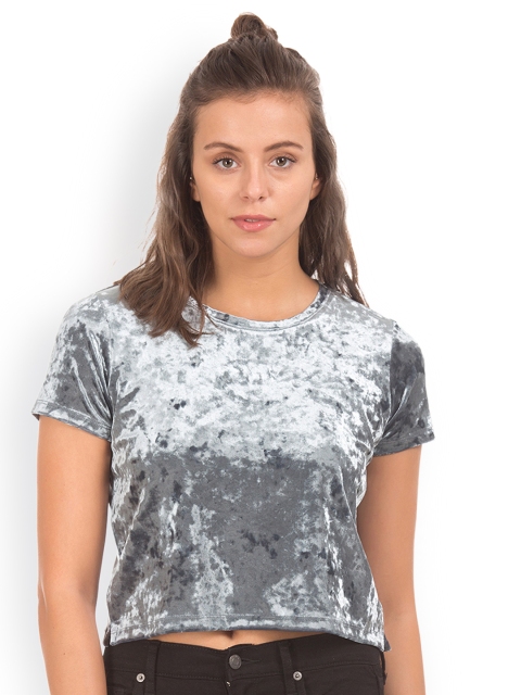 

Aeropostale Women Grey Solid Top