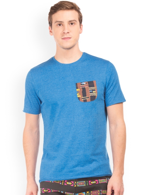 

Colt Men Blue Solid Round Neck T-shirt