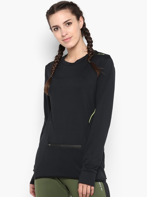 

Alcis Women Black Solid Sweatshirt