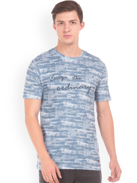

Cherokee Men Blue Printed Round Neck T-shirt