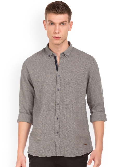 

Cherokee Men Grey Regular Fit Self-Design Casual Shirt