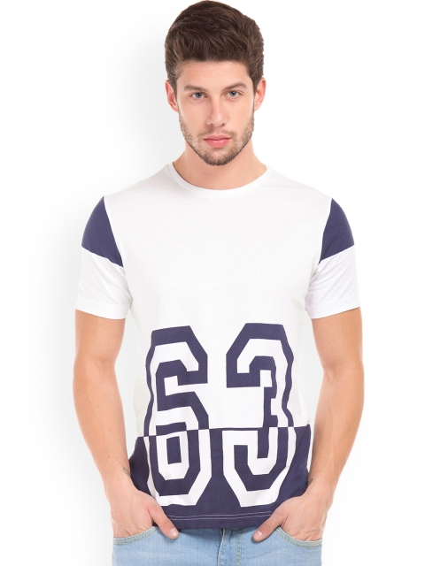 

Colt Men White Printed Round Neck T-shirt