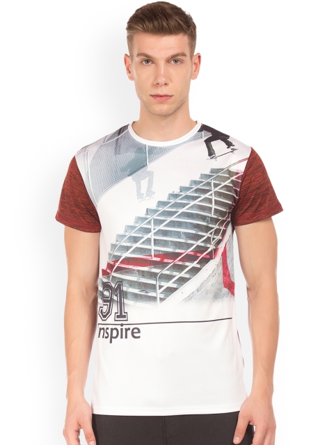 

Colt Men White Printed Round Neck T-shirt