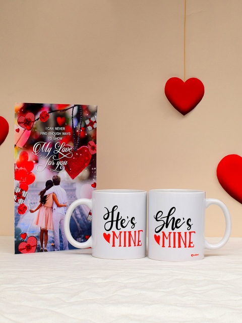 

Archies 1st Valentines Day Special Set of 2 Ceramic Mugs & Greeting Card Gift Combo, White