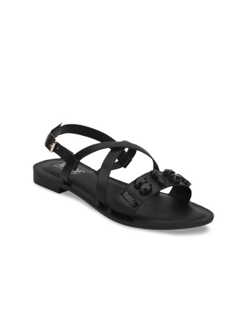 

Mode by Red Tape Women Black Solid Open Toe Flats