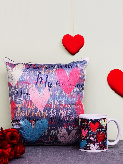 

Archies Love Gifts Multicoloured Printed Quotation Mug & Cushion Set, Multi