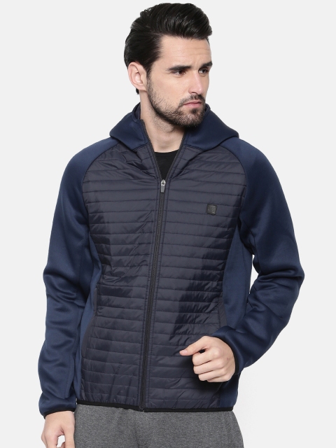 

Proline Men Navy Blue Solid Padded Jacket