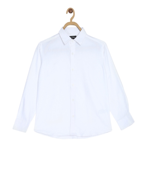 

Blue Giraffe Boys White Regular Fit Solid Casual Shirt