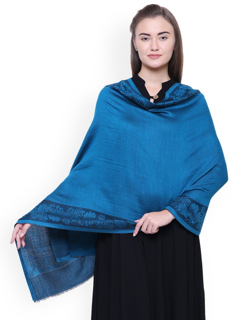

Anekaant Women Blue Woven Design Shawl