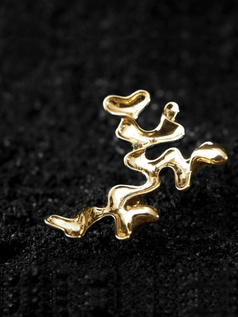 

shaze Women Gold-Plated Abstract-Shaped Ring
