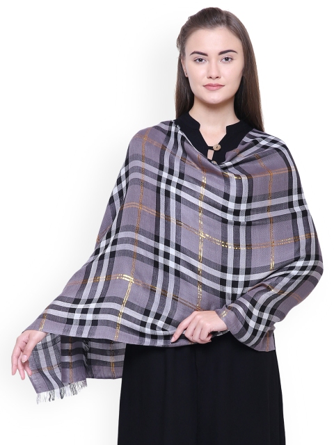 

Anekaant Women Grey Woven Design Shawl