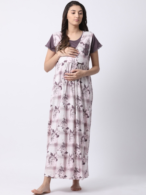 

GOLDSTROMS Women Lavender Printed Maxi Dress