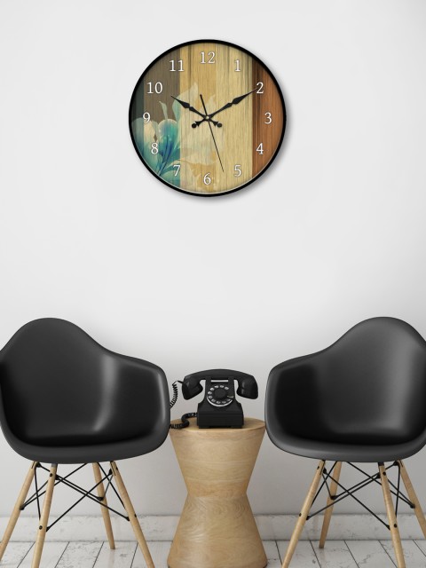 

999Store Multicoloured Round Printed Analogue Wall Clock, Multi
