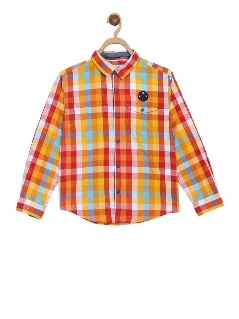 

Blue Giraffe Boys Multicoloured Regular Fit Checked Casual Shirt, Multi