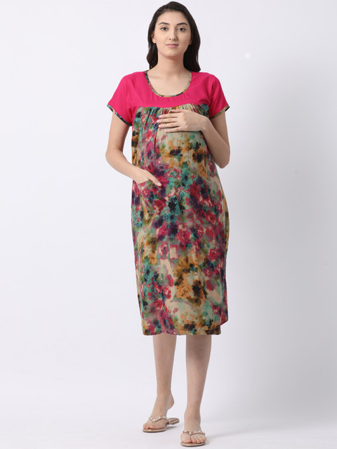 

GOLDSTROMS Women Multicoloured Maternity Printed Sheath Dress, Multi