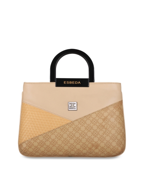 

ESBEDA Cream-Coloured & Brown Printed Handheld Bag