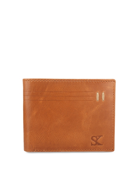 

STYLER KING Men Tan Solid Two Fold Wallet