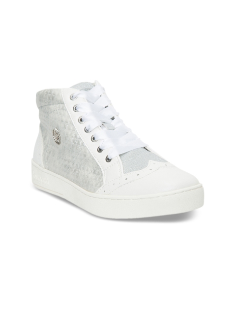 

Bugatti Women White Colourblocked Synthetic Mid-Top Sneakers