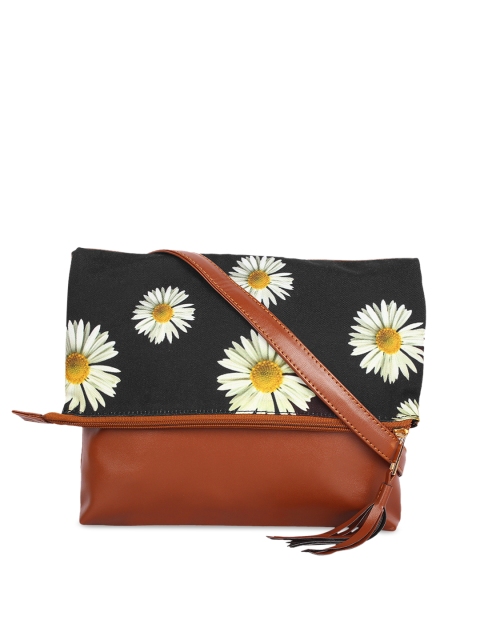 

Lychee bags Black & Tan Brown Printed Sling Bag