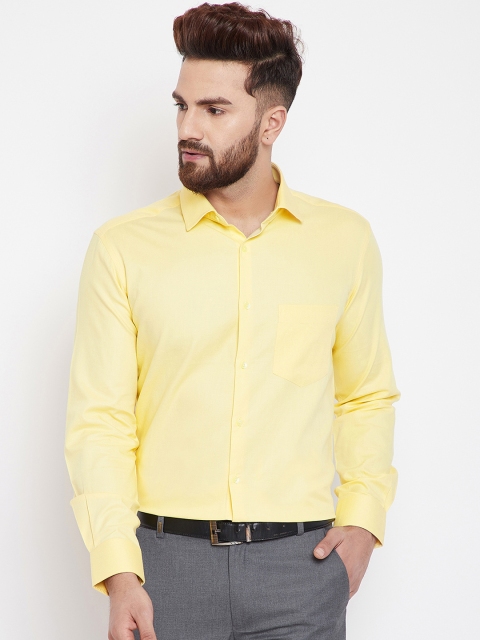 

Canary London Men Yellow Smart Slim Fit Solid Formal Shirt