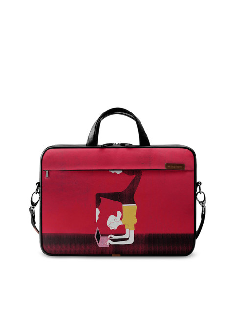 

DailyObjects Unisex Red Printed Compact Messenger Bag