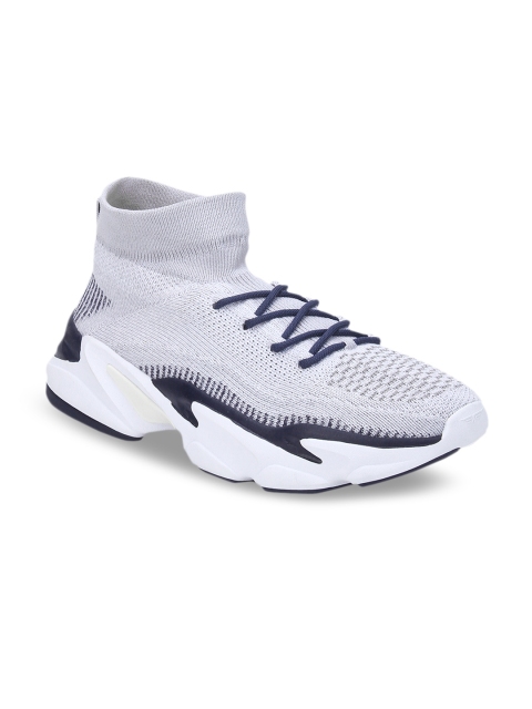 

Red Tape Men Grey Textile Mid-Top Walking Shoes