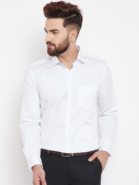 

Canary London Men White Smart Slim Fit Solid Formal Shirt
