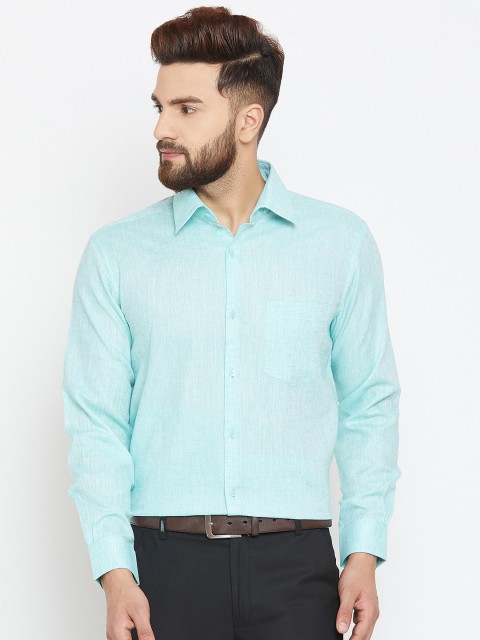 

Canary London Men Sea Green Smart Regular Fit Solid Formal Shirt