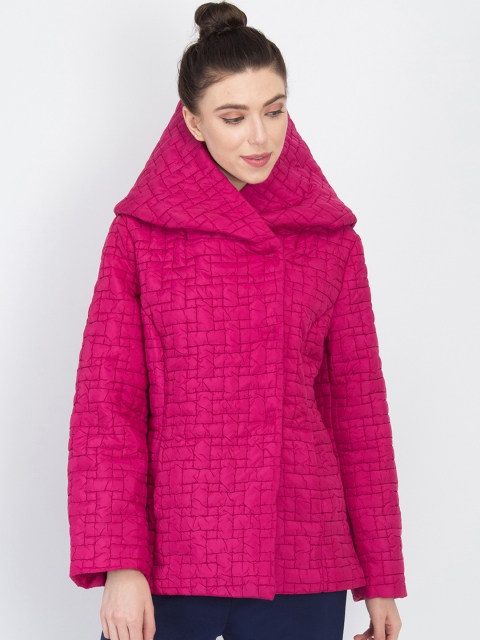 

NIZA Women Pink Self Design Tailored Jacket