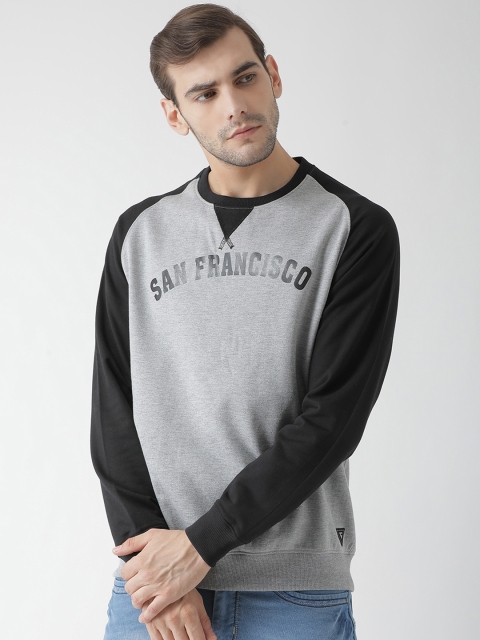 

GRIFFEL Men Grey Printed Sweatshirt