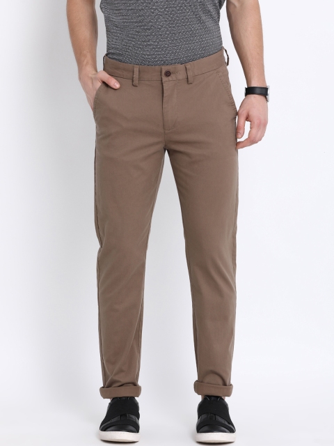 

Crocodile Men Brown Slim Fit Solid Chinos